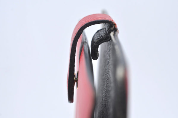 Authentic Louis Vuitton Epi Agenda PM Notebook Cover Red Black R2005E LV K4339