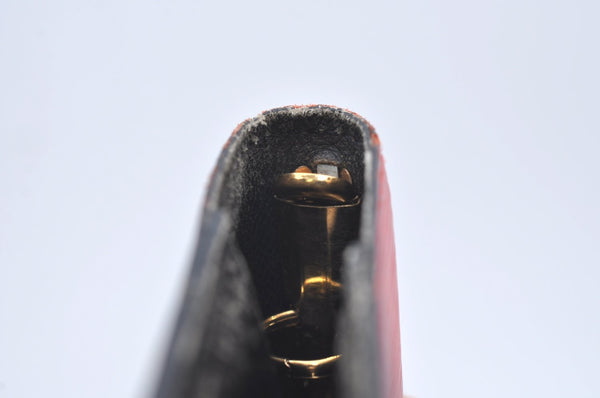 Authentic Louis Vuitton Epi Agenda PM Notebook Cover Red Black R2005E LV K4339