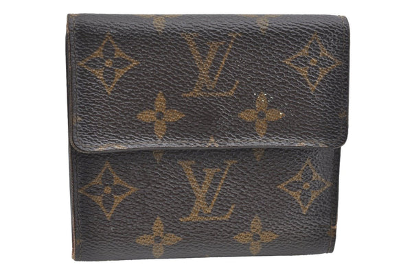 Authentic Louis Vuitton Monogram M61652 Porte Monnaie Billet Carte Credit K4340