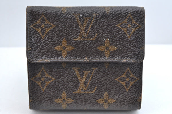 Authentic Louis Vuitton Monogram M61652 Porte Monnaie Billet Carte Credit K4340