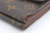 Authentic Louis Vuitton Monogram M61652 Porte Monnaie Billet Carte Credit K4340