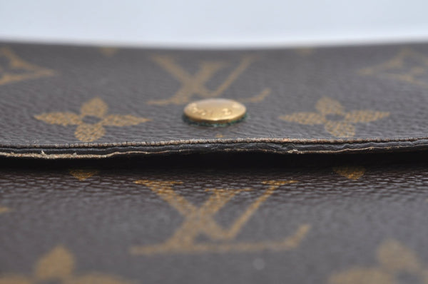 Authentic Louis Vuitton Monogram M61652 Porte Monnaie Billet Carte Credit K4340