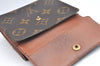 Authentic Louis Vuitton Monogram M61652 Porte Monnaie Billet Carte Credit K4340