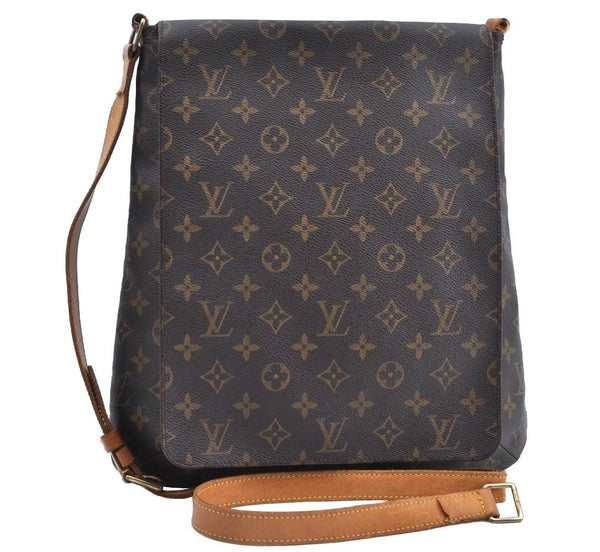 Auth Louis Vuitton Monogram Musette Shoulder Cross Body Bag M51256 LV Junk K4341