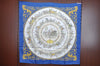 Authentic HERMES Carre 90 Scarf "LA PROMENADE DE LONGCHAMPS" Silk Blue K4352