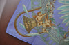 Authentic HERMES Petit Carre 40 Scarf Handkerchief "AMOURS" Silk Blue K4353