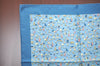 Authentic HERMES Petit Carre 40 Scarf Human and Animals Silk Blue K4354