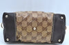 Authentic GUCCI GG Crystal Shoulder Tote Bag PVC Leather 223962 Brown K4359