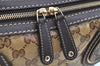 Authentic GUCCI GG Crystal Shoulder Tote Bag PVC Leather 223962 Brown K4359