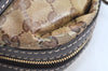 Authentic GUCCI GG Crystal Shoulder Tote Bag PVC Leather 223962 Brown K4359