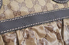 Authentic GUCCI GG Crystal Shoulder Tote Bag PVC Leather 223962 Brown K4359
