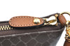 Authentic NINA RICCI Giraffe Pattern Shoulder Hand Bag PVC Leather Brown K4363