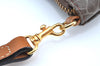 Authentic NINA RICCI Giraffe Pattern Shoulder Hand Bag PVC Leather Brown K4363