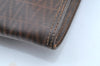 Authentic MARIO VALENTINO V Logo Clutch Hand Bag Purse PVC Leather Brown K4364