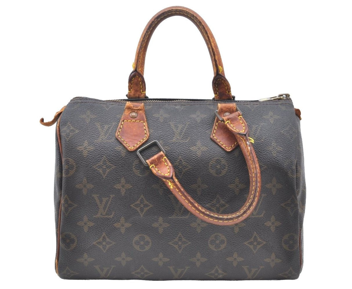 Authentic Louis Vuitton Monogram Speedy 25 Boston Hand Bag M41528 LV Junk K4372