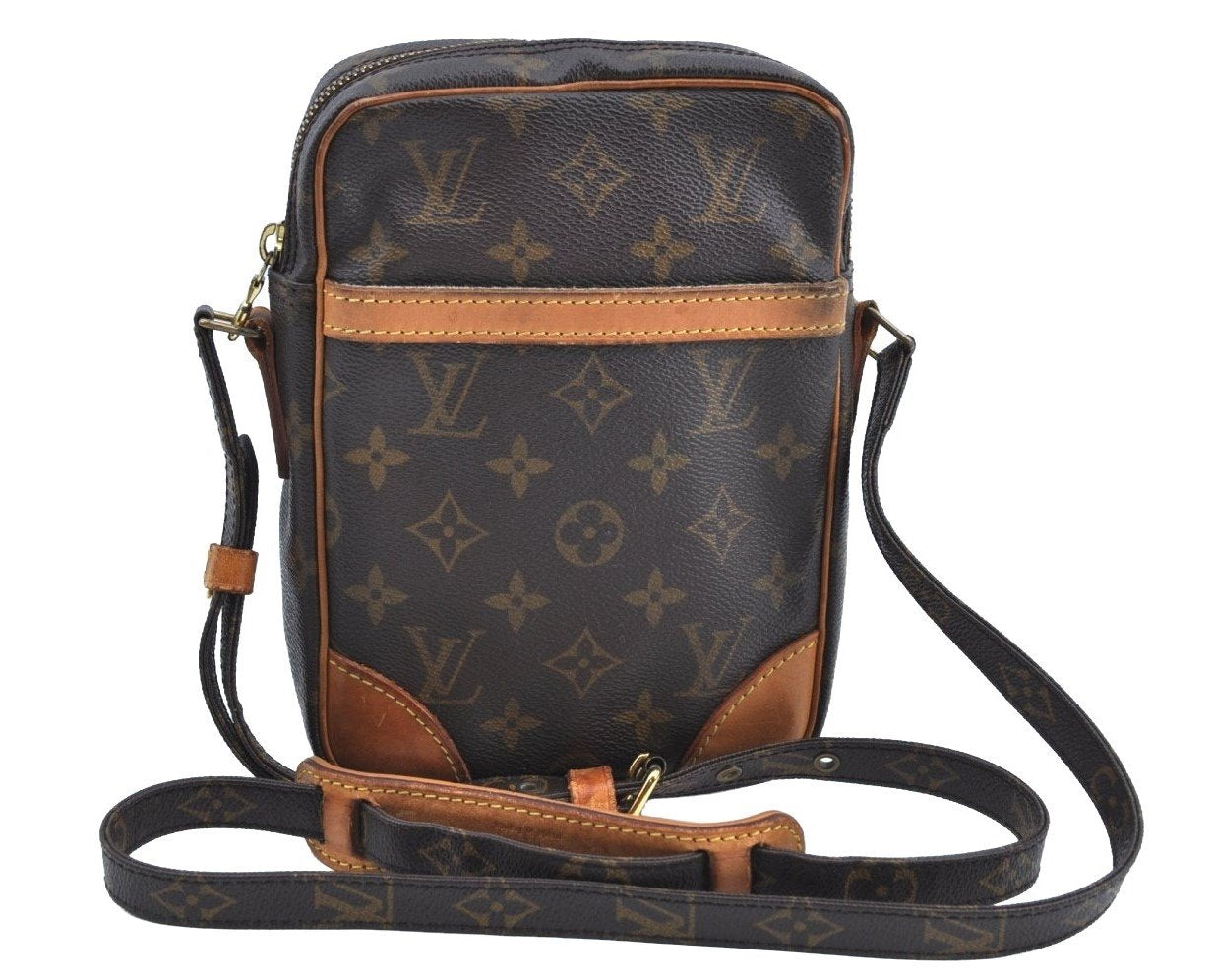 Authentic Louis Vuitton Monogram Danube Shoulder Cross Body Bag M45266 LV K4378