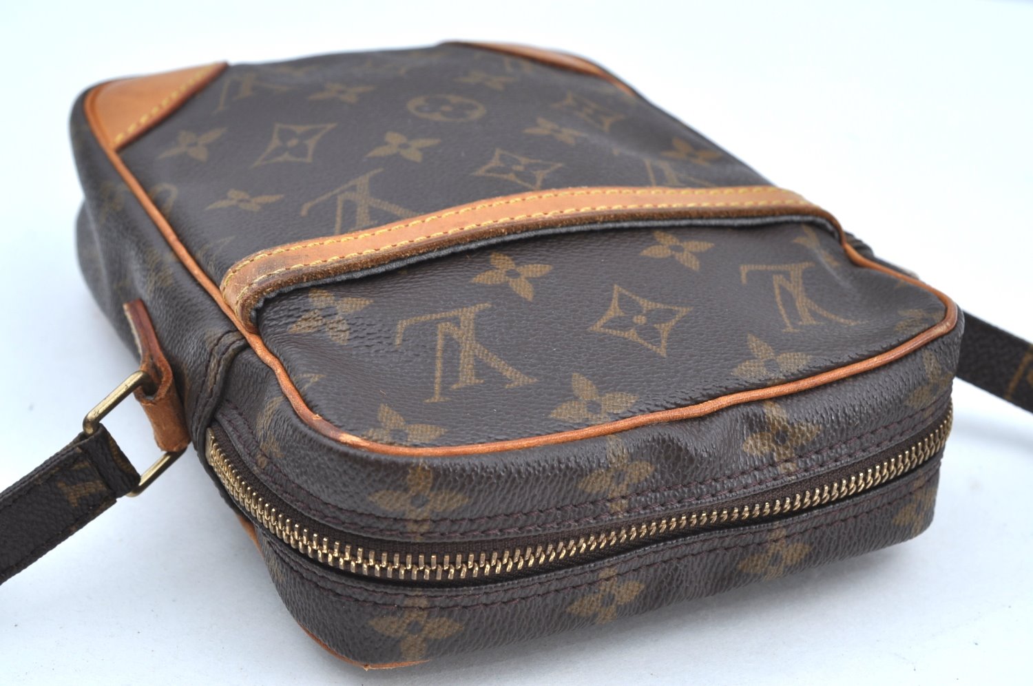Authentic Louis Vuitton Monogram Danube Shoulder Cross Body Bag M45266 LV K4378
