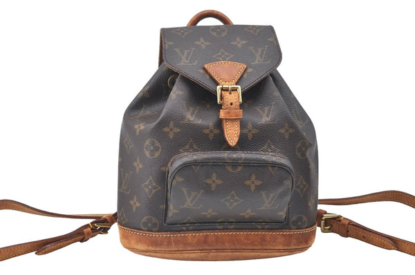 Authentic Louis Vuitton Monogram Montsouris PM Backpack M51137 LV K4382