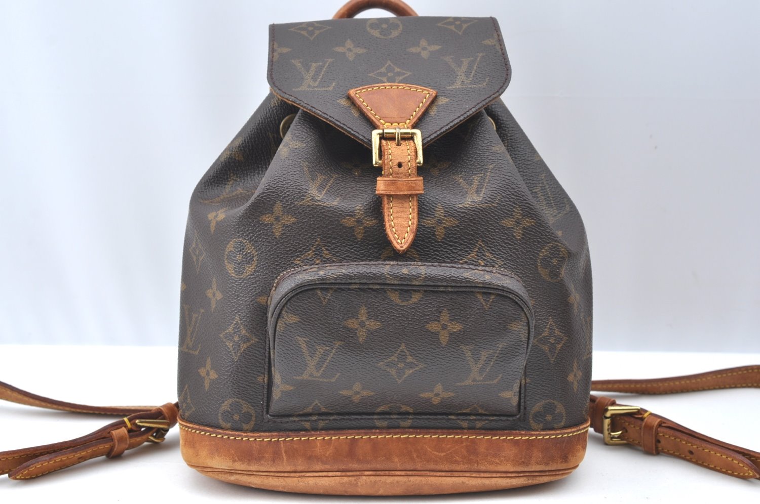 Authentic Louis Vuitton Monogram Montsouris PM Backpack M51137 LV K4382