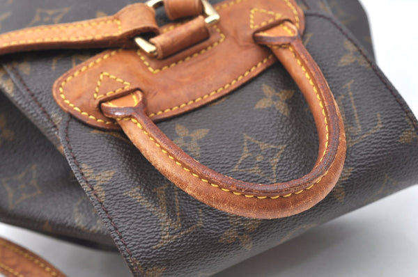 Authentic Louis Vuitton Monogram Montsouris PM Backpack M51137 LV K4382