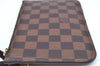 Authentic Louis Vuitton Damier Neverfull Pouch Purse Clutch Bag LV K4393