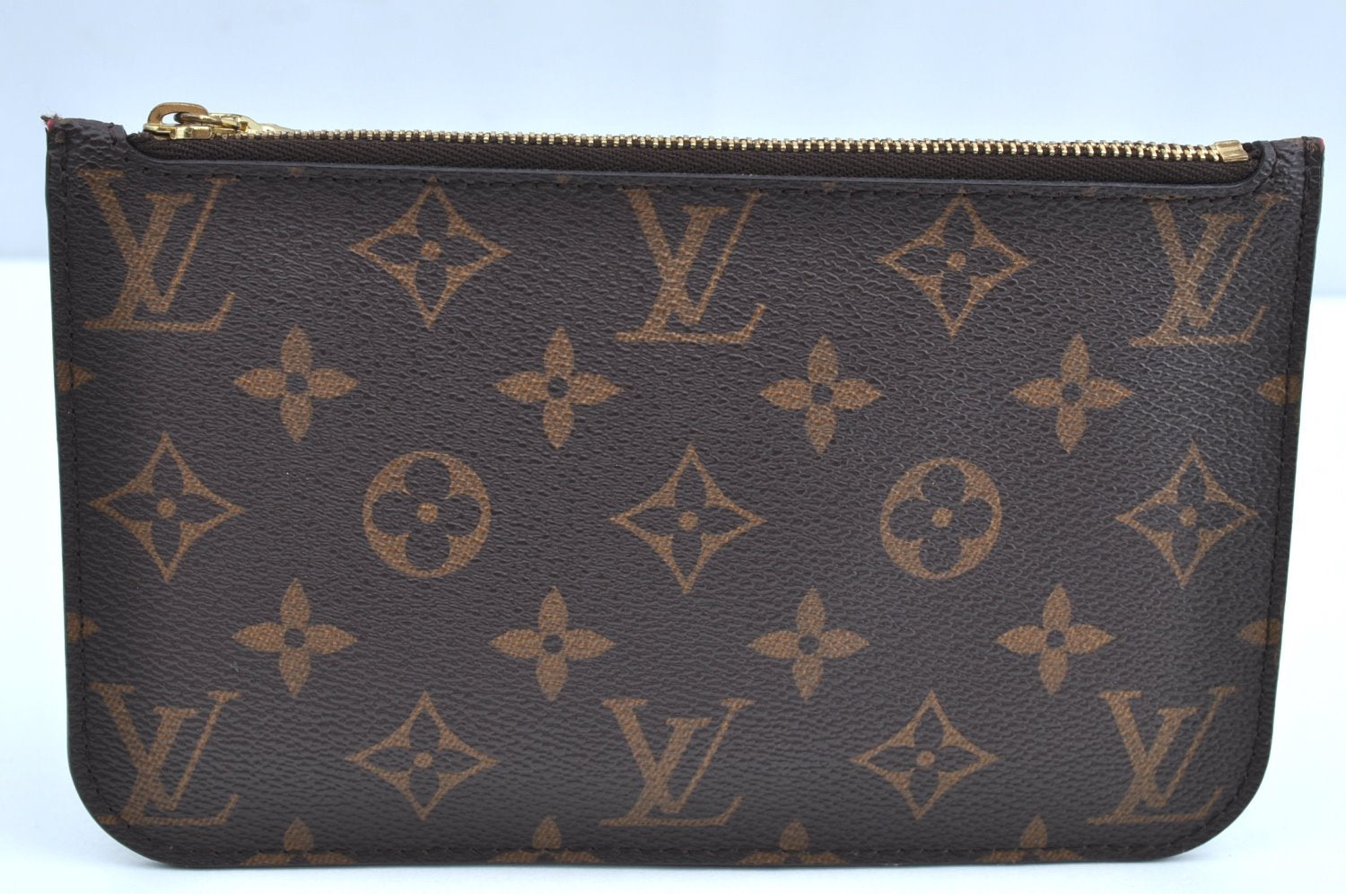 Authentic Louis Vuitton Monogram Neverfull Pouch Purse Clutch Bag LV K4412