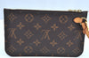 Authentic Louis Vuitton Monogram Neverfull Pouch Purse Clutch Bag LV K4412