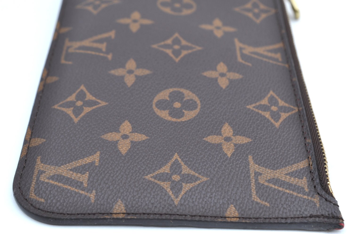 Authentic Louis Vuitton Monogram Neverfull Pouch Purse Clutch Bag LV K4412