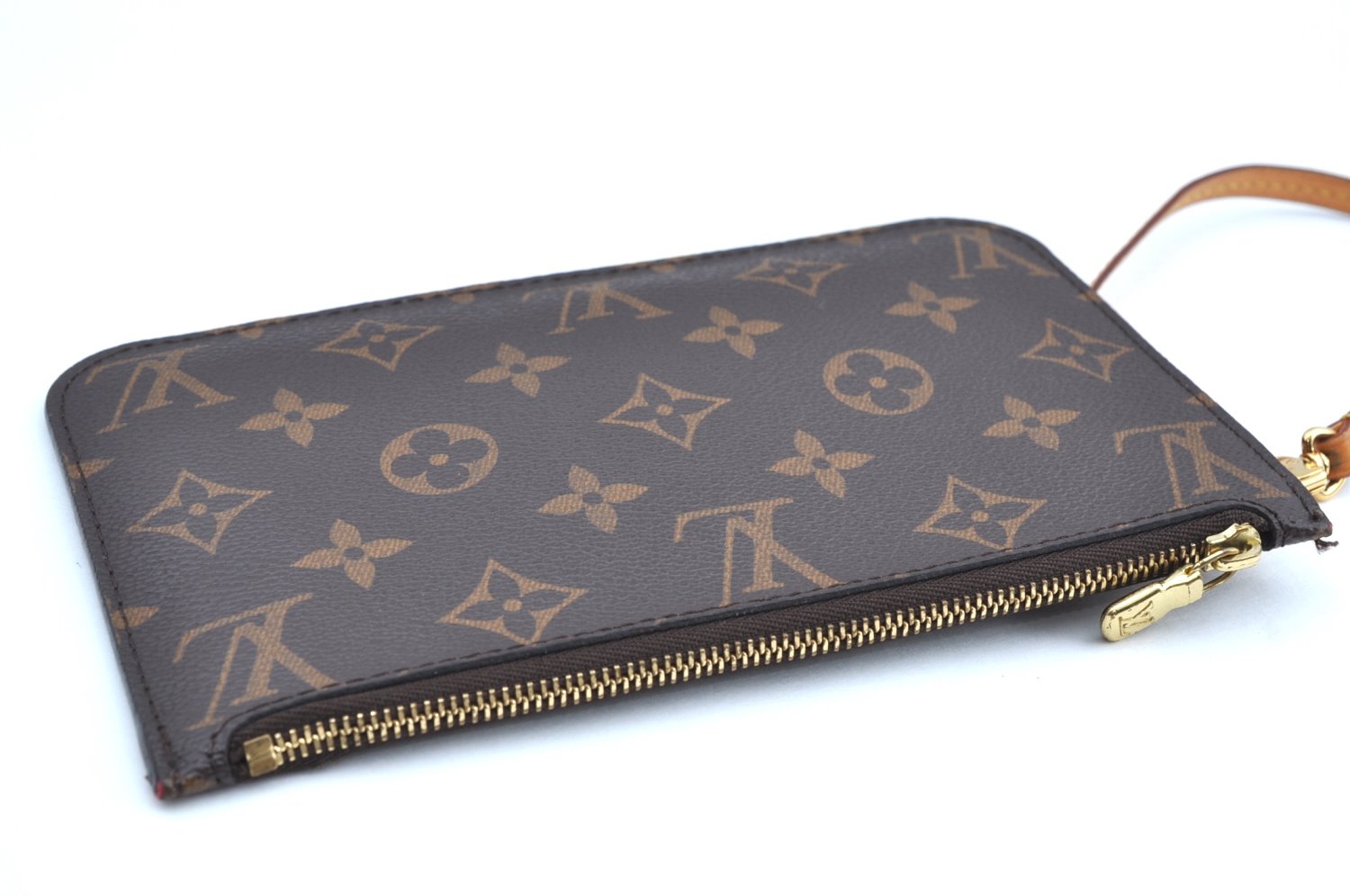 Authentic Louis Vuitton Monogram Neverfull Pouch Purse Clutch Bag LV K4412