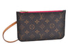 Authentic Louis Vuitton Monogram Neverfull Pouch Purse Clutch Bag Pink LV K4413