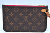 Authentic Louis Vuitton Monogram Neverfull Pouch Purse Clutch Bag Pink LV K4413