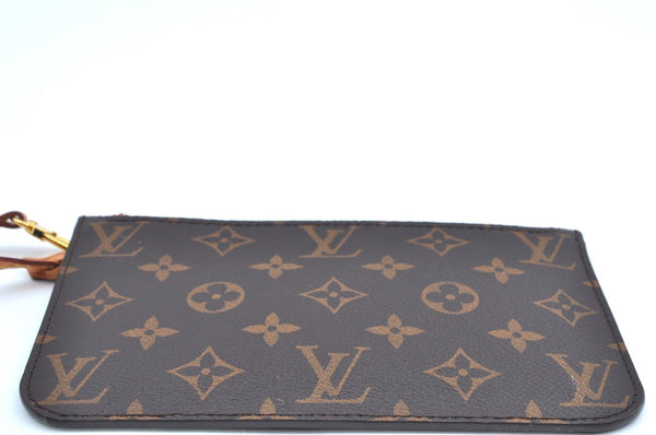 Authentic Louis Vuitton Monogram Neverfull Pouch Purse Clutch Bag Pink LV K4413