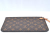 Authentic Louis Vuitton Monogram Neverfull Pouch Purse Clutch Bag Red LV K4414