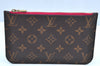 Authentic Louis Vuitton Monogram Neverfull Pouch Purse Clutch Bag Pink LV K4415