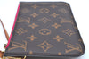 Authentic Louis Vuitton Monogram Neverfull Pouch Purse Clutch Bag Pink LV K4415