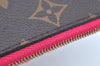 Authentic Louis Vuitton Monogram Neverfull Pouch Purse Clutch Bag Pink LV K4415