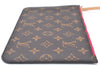 Authentic Louis Vuitton Monogram Neverfull Pouch Purse Clutch Bag Pink LV K4418