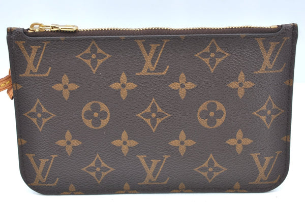 Authentic Louis Vuitton Monogram Neverfull Pouch Purse Clutch Bag LV K4420