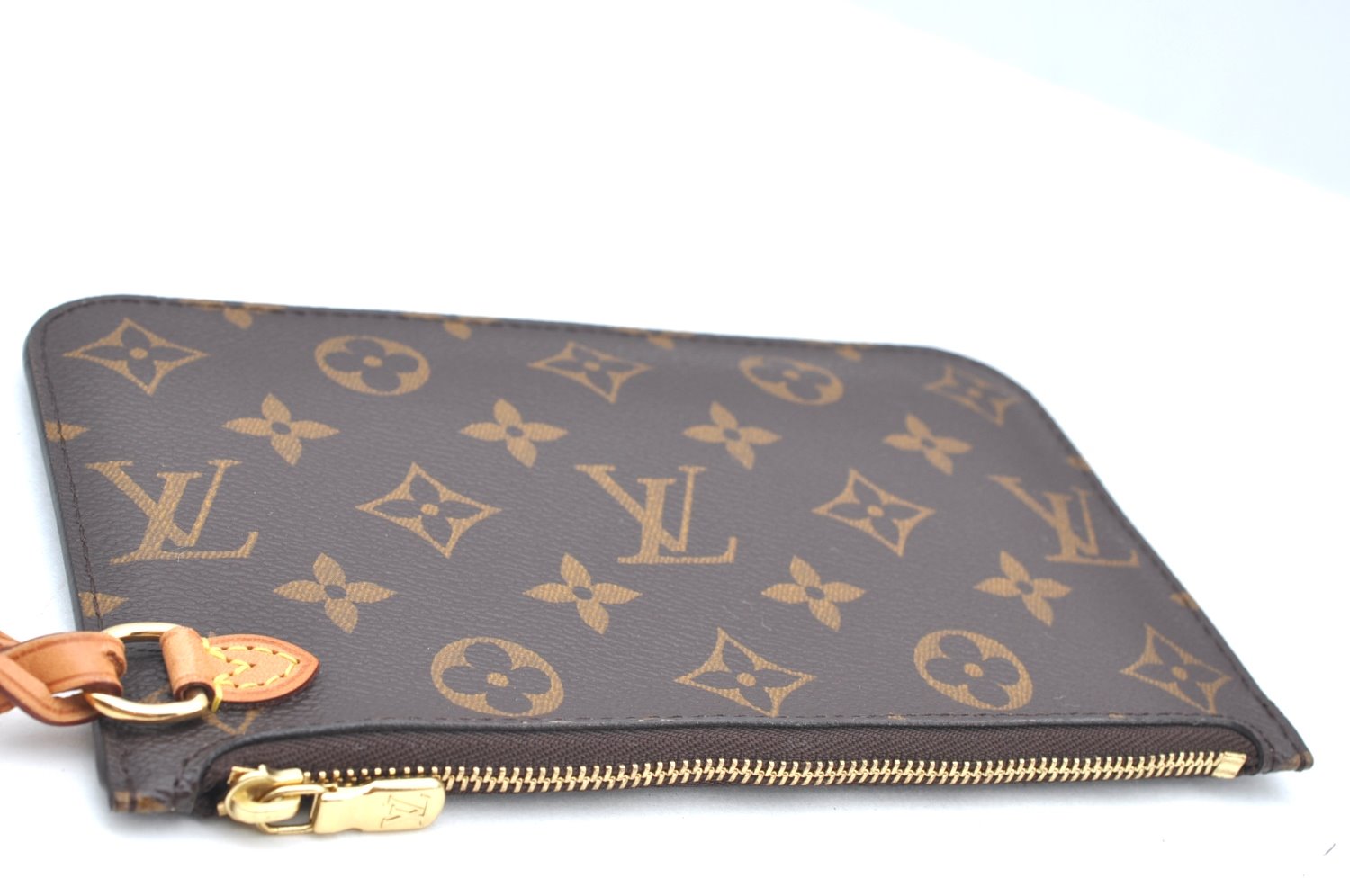 Authentic Louis Vuitton Monogram Neverfull Pouch Purse Clutch Bag LV K4420