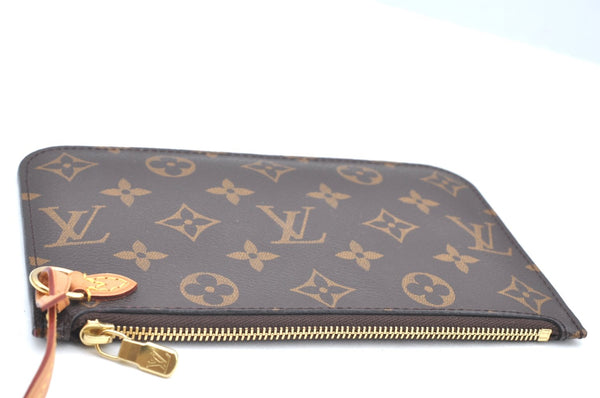 Authentic Louis Vuitton Monogram Neverfull Pouch Purse Clutch Bag LV K4423