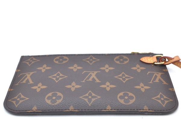 Authentic Louis Vuitton Monogram Neverfull Pouch Purse Clutch Bag LV K4423