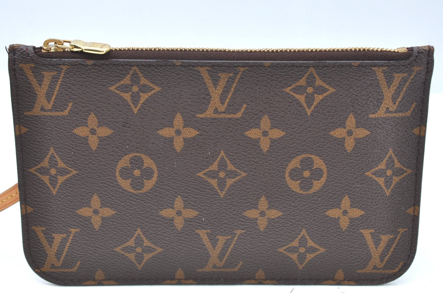 Authentic Louis Vuitton Monogram Neverfull Pouch Purse Clutch Bag LV K4427