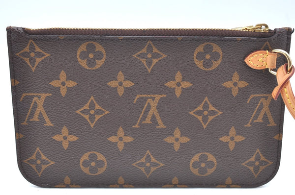 Authentic Louis Vuitton Monogram Neverfull Pouch Purse Clutch Bag LV K4427