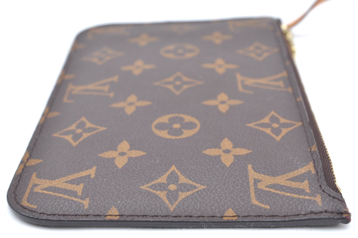 Authentic Louis Vuitton Monogram Neverfull Pouch Purse Clutch Bag LV K4427