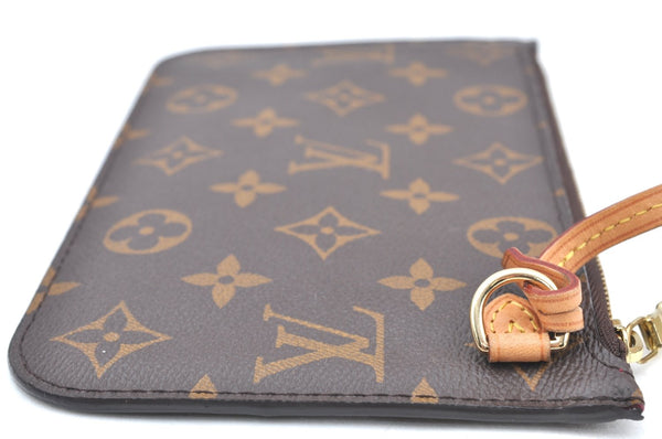 Authentic Louis Vuitton Monogram Neverfull Pouch Purse Clutch Bag LV K4427