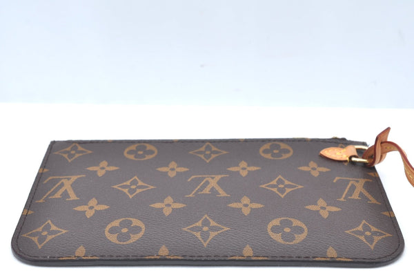 Authentic Louis Vuitton Monogram Neverfull Pouch Purse Clutch Bag LV K4427