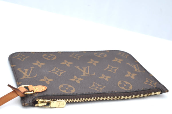 Authentic Louis Vuitton Monogram Neverfull Pouch Purse Clutch Bag LV K4431