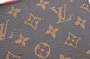 Authentic Louis Vuitton Monogram Neverfull Pouch Purse Clutch Bag Red LV K4432