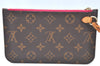 Authentic Louis Vuitton Monogram Neverfull Pouch Purse Clutch Bag Pink LV K4433