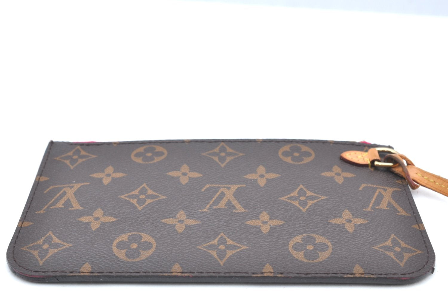 Authentic Louis Vuitton Monogram Neverfull Pouch Purse Clutch Bag Pink LV K4433